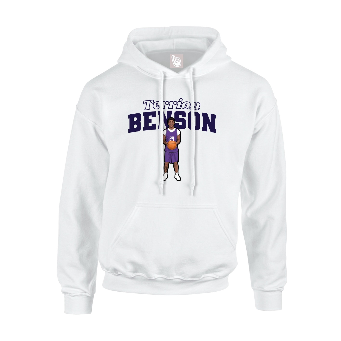 Hoodie — Name Arch in White