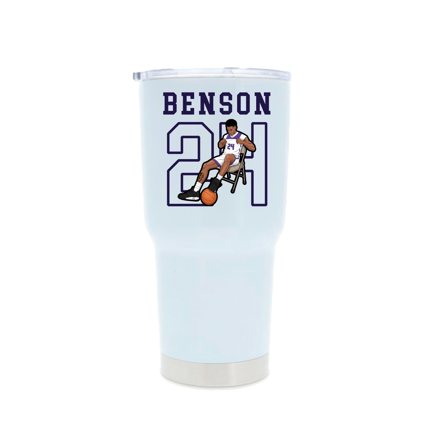 30oz Stainless Steel Tumbler — Shirsey in White
