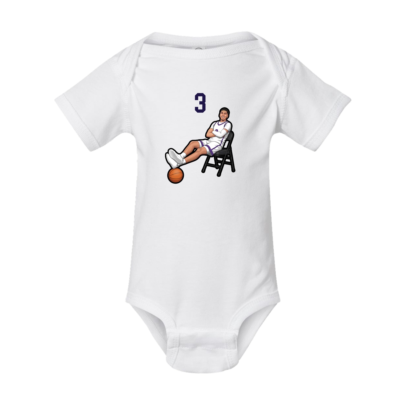 Baby Onesie — Number Top in White