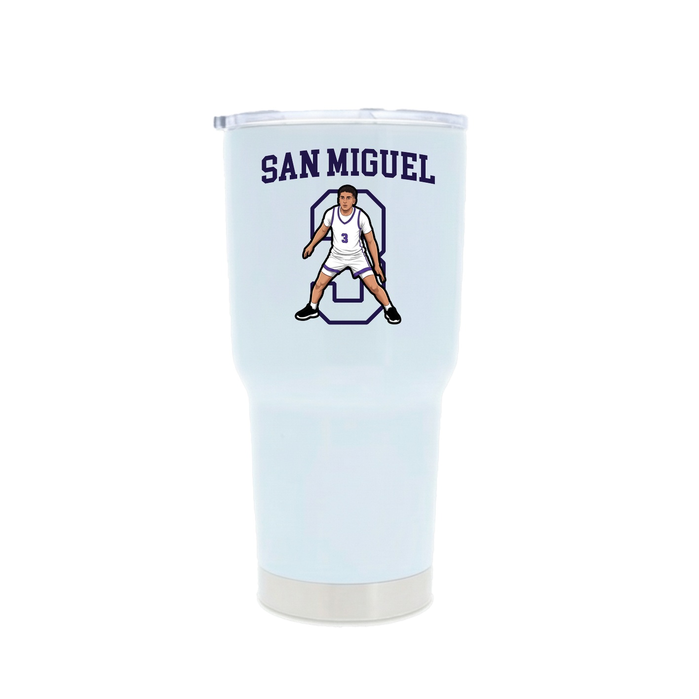 30oz Stainless Steel Tumbler — Shirsey in White