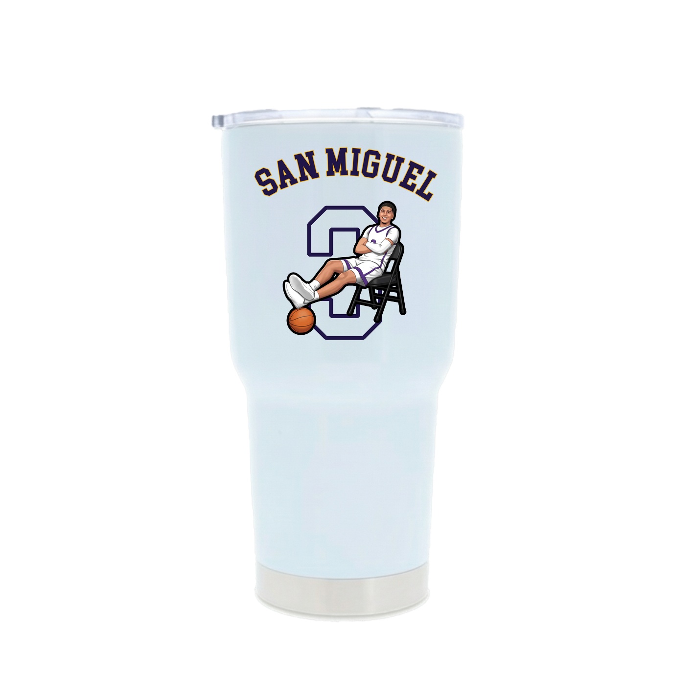 30oz Stainless Steel Tumbler — Shirsey Arch in White