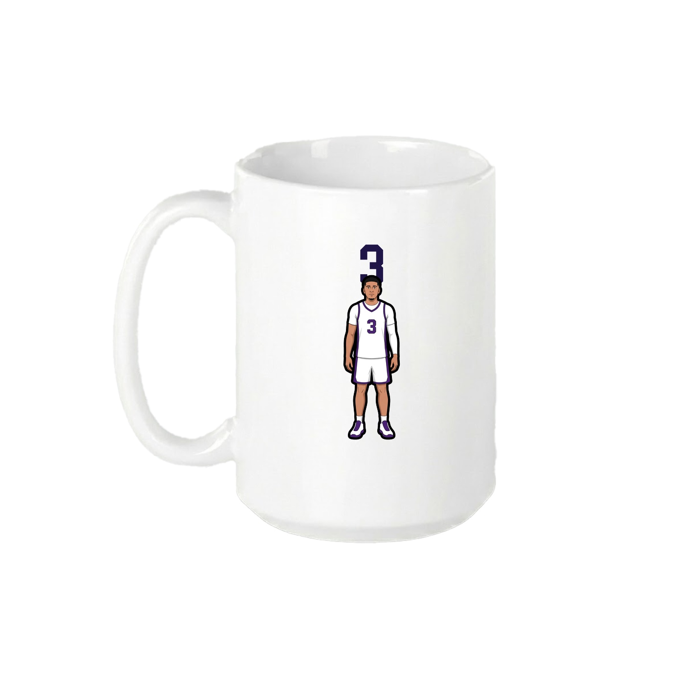 15oz Coffee Mug — Number Top in White