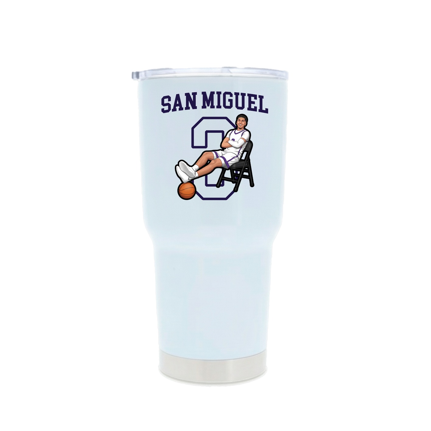 30oz Stainless Steel Tumbler — Shirsey in White