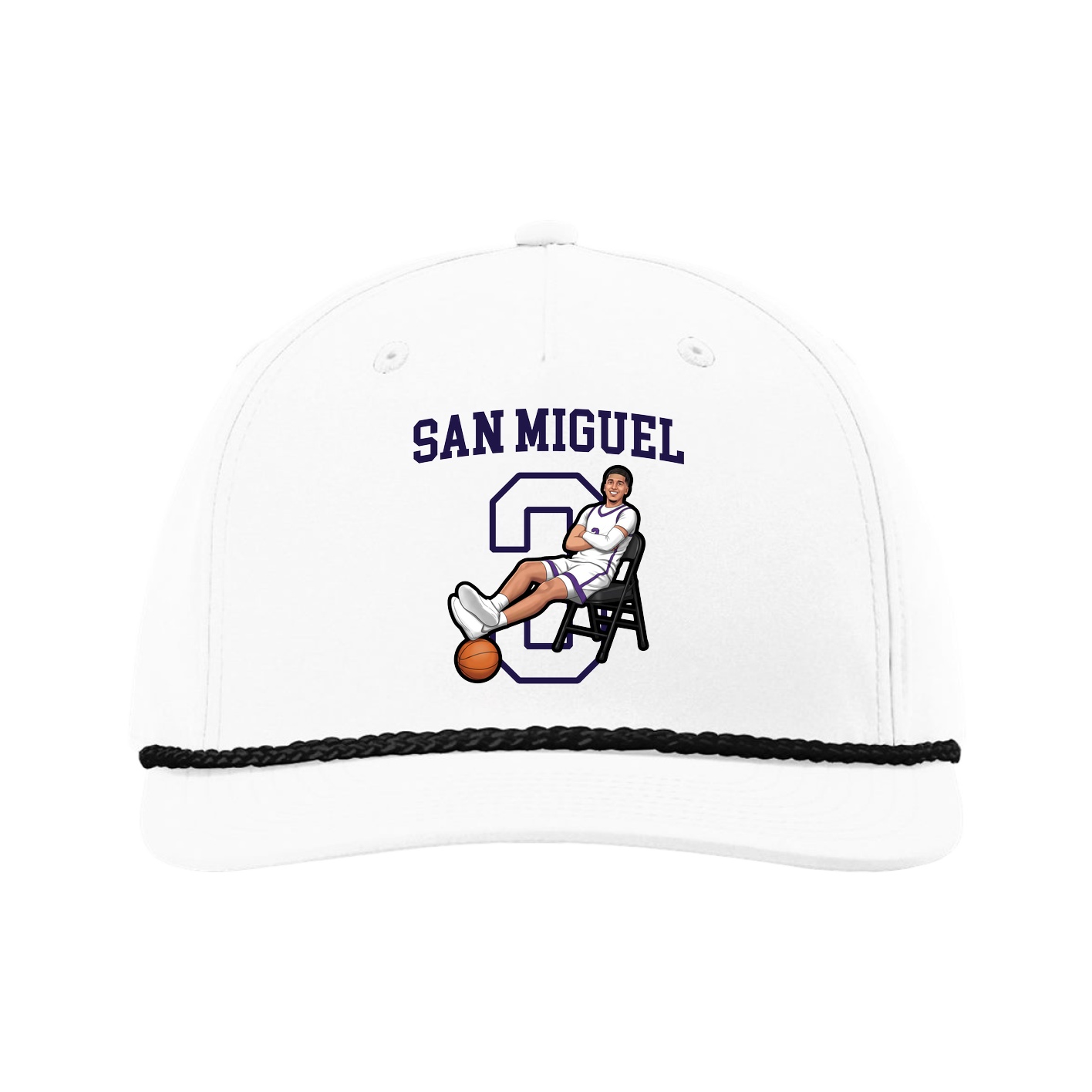 Five-Panel Classic Rope Cap — Shirsey in White