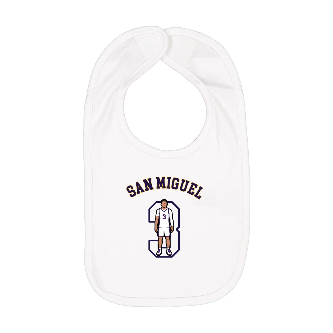 Infant Bib — Shirsey Arch in White