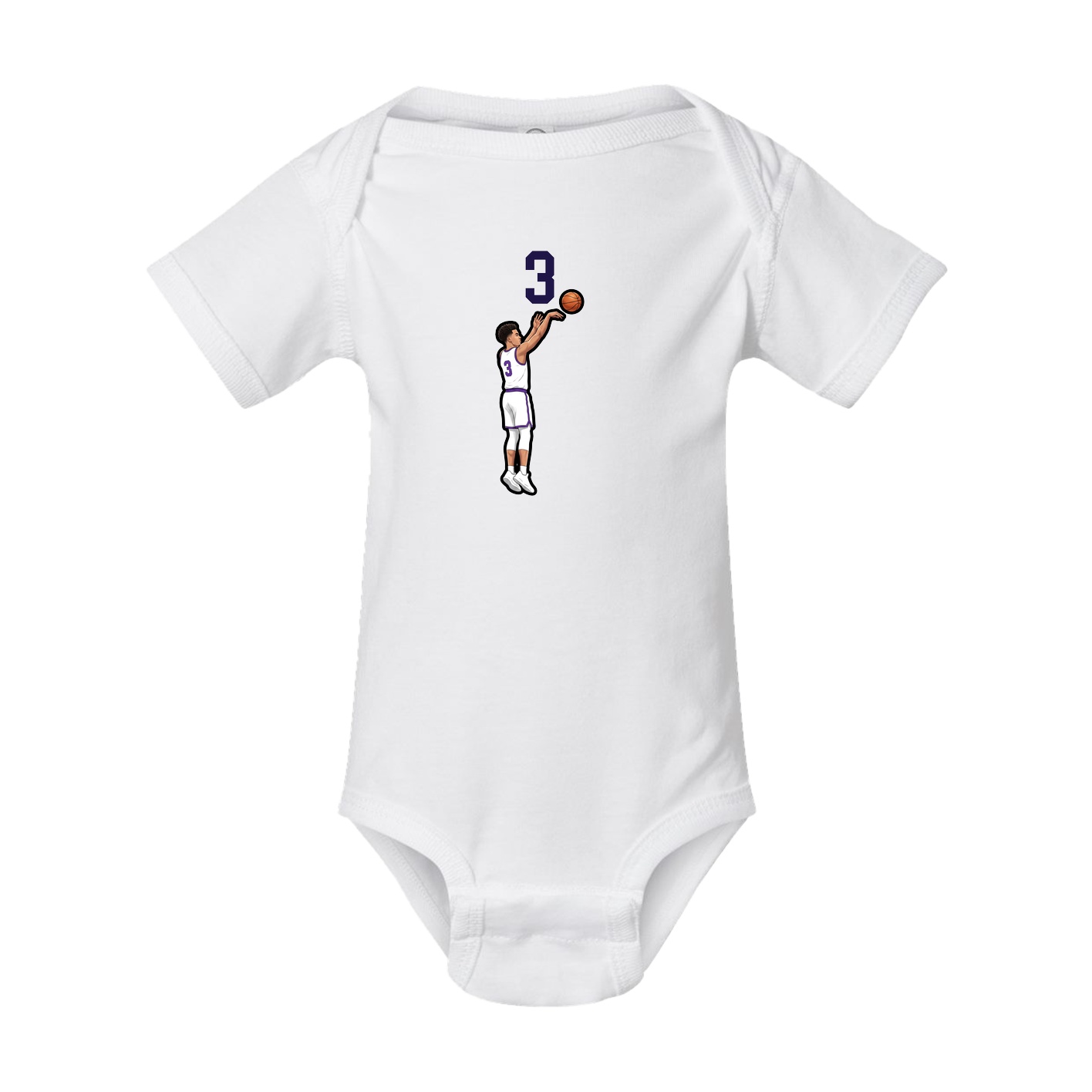 Baby Onesie — Number Top in White