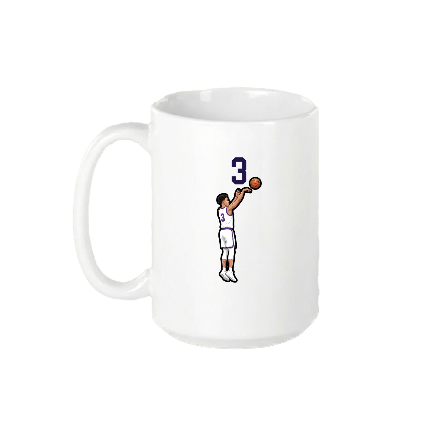 15oz Coffee Mug — Number Top in White