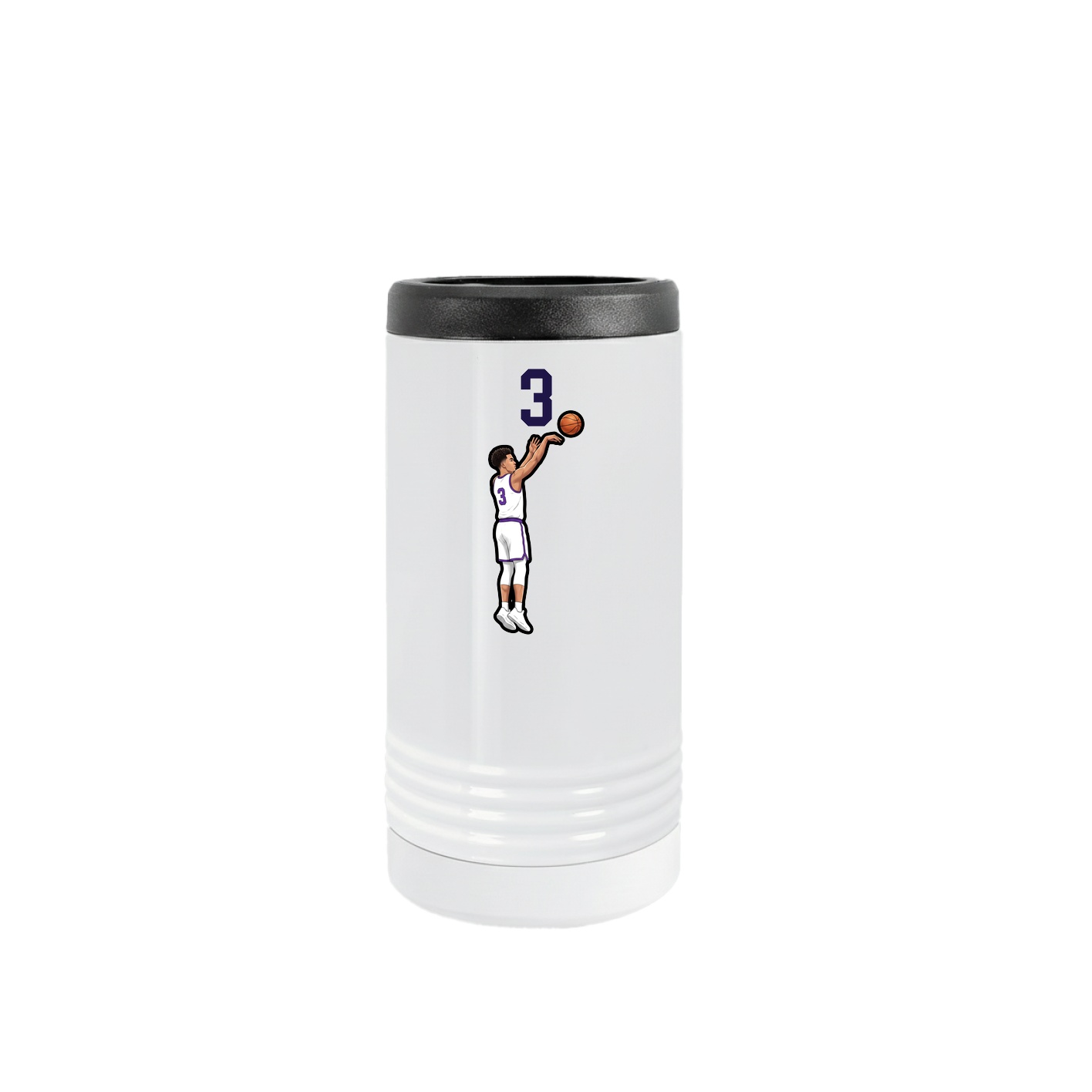 Slim Beverage Holder — Number Top in White