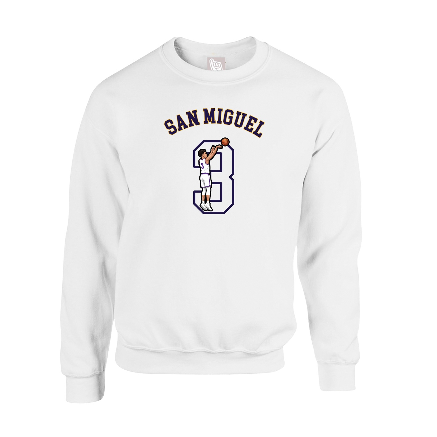 Fleece Crew — Shirsey Arch in White
