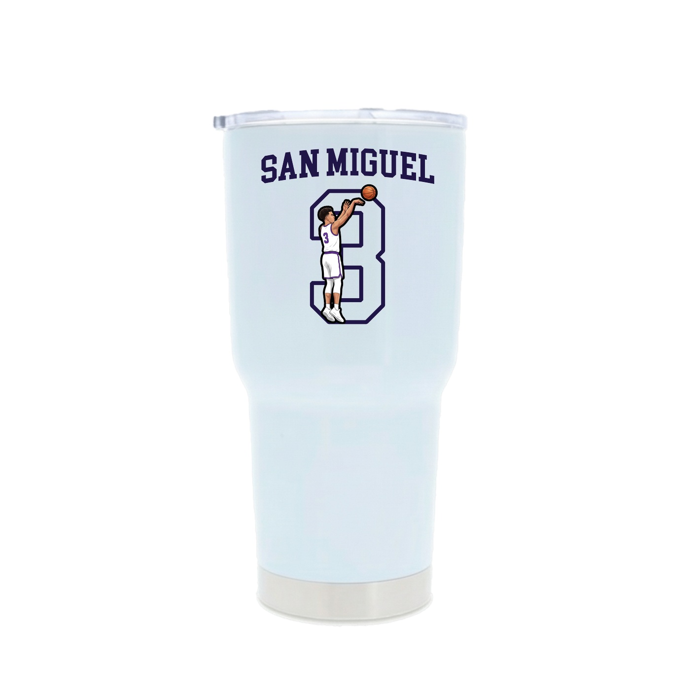 30oz Stainless Steel Tumbler — Shirsey in White