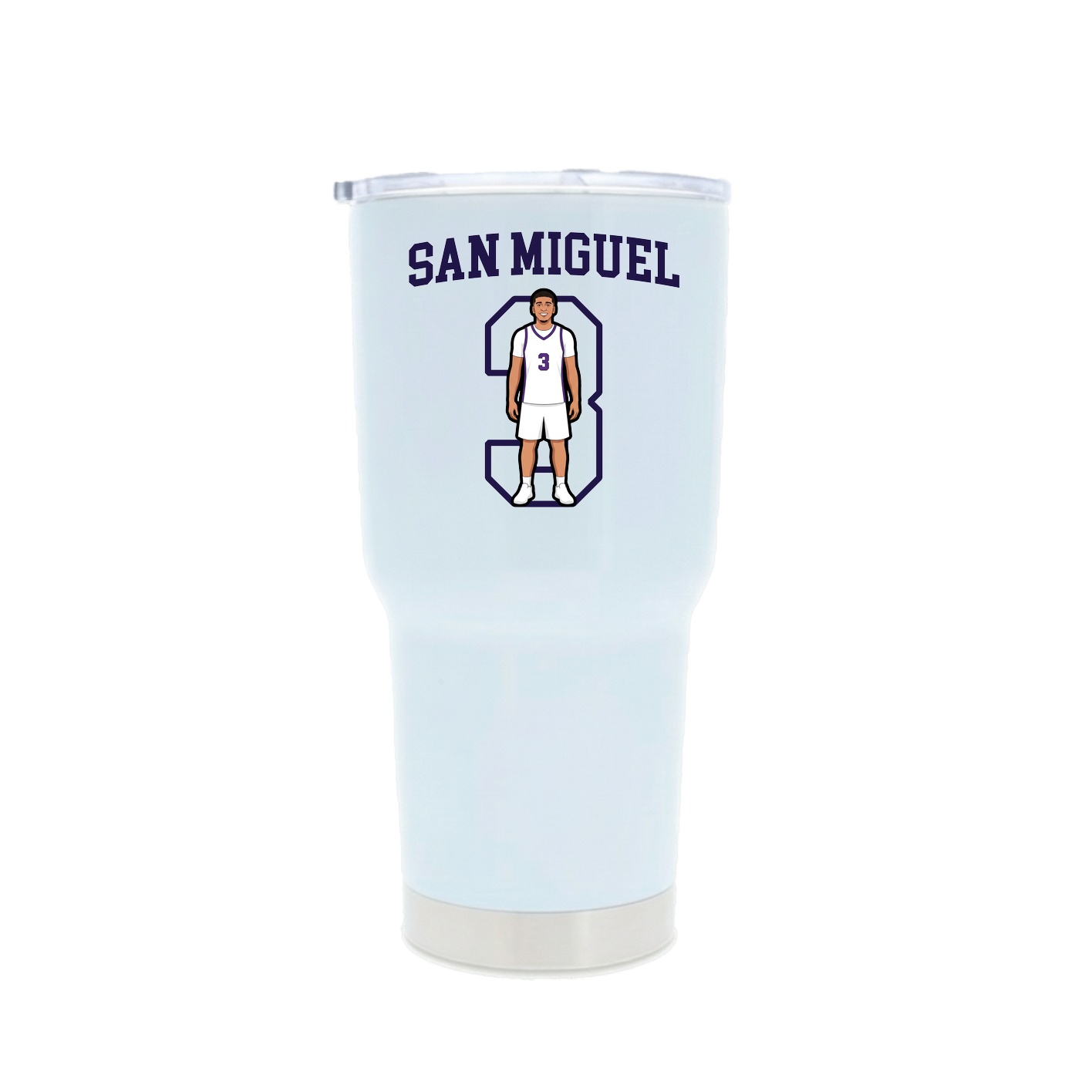 30oz Stainless Steel Tumbler — Shirsey in White