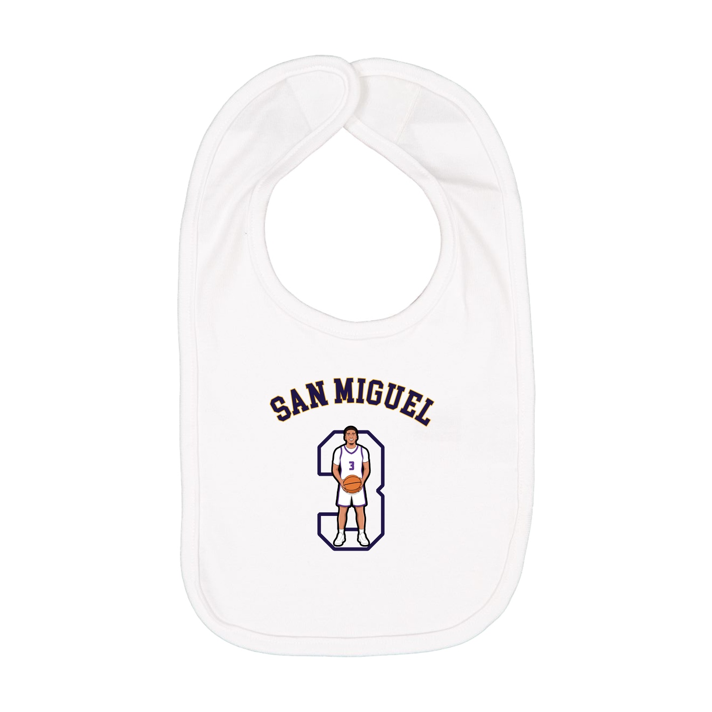 Infant Bib — Shirsey Arch in White
