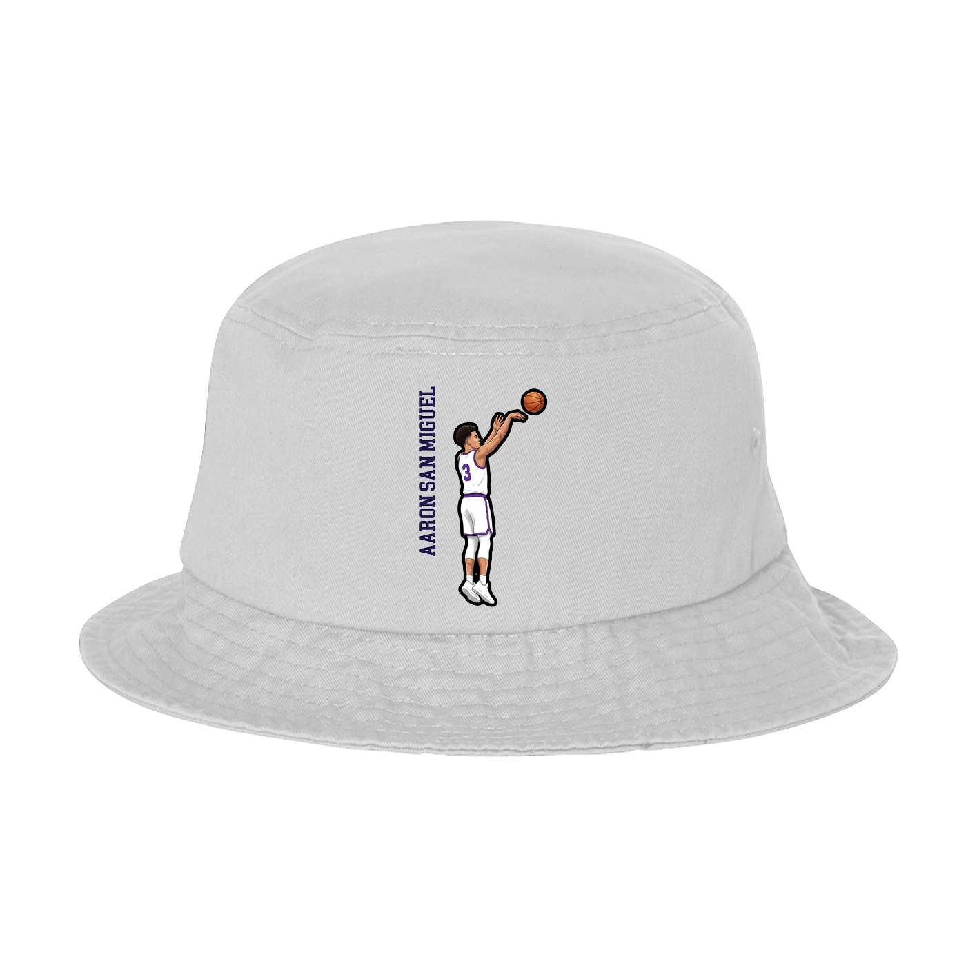 Bucket Cap — Name Vertical in White