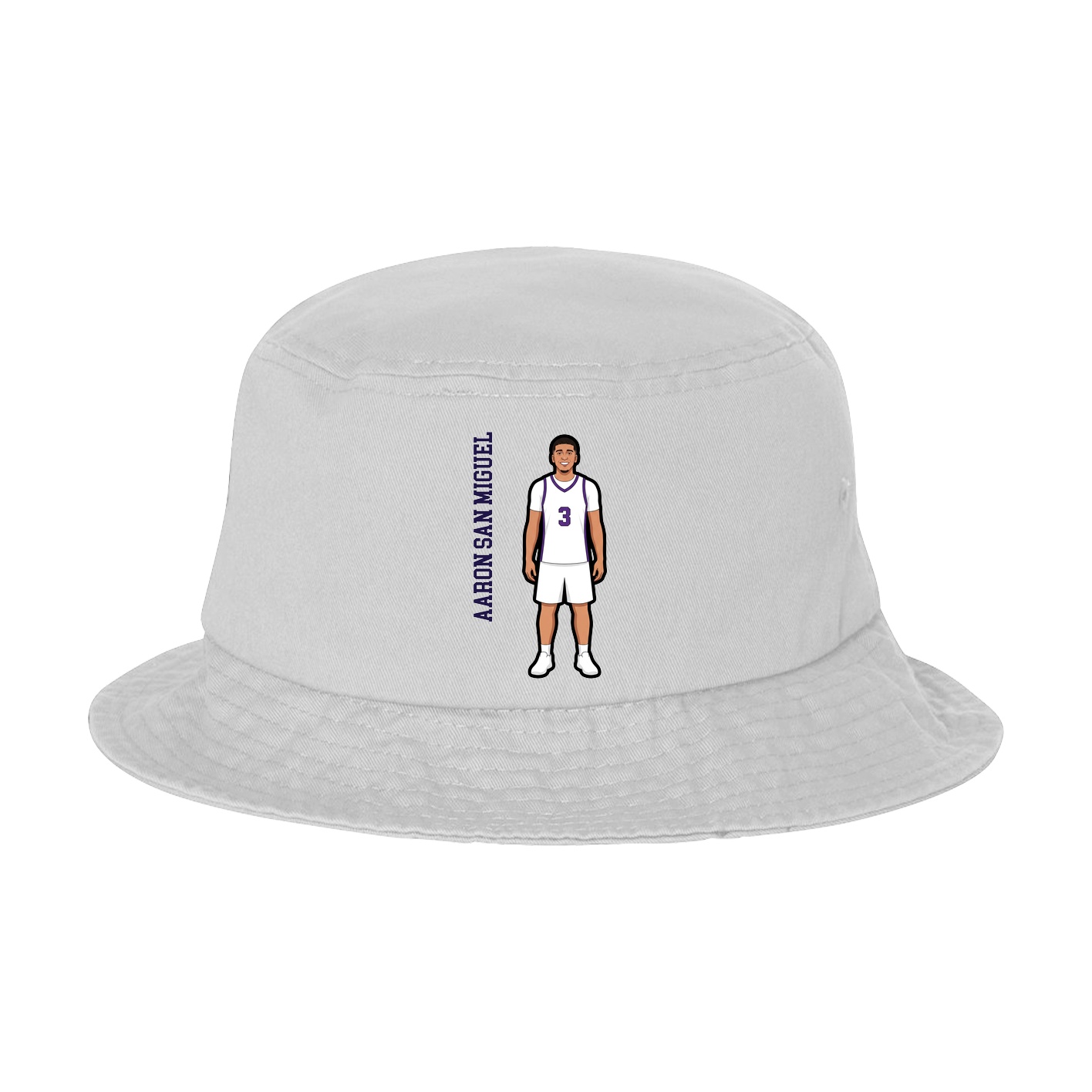Bucket Cap — Name Vertical in White