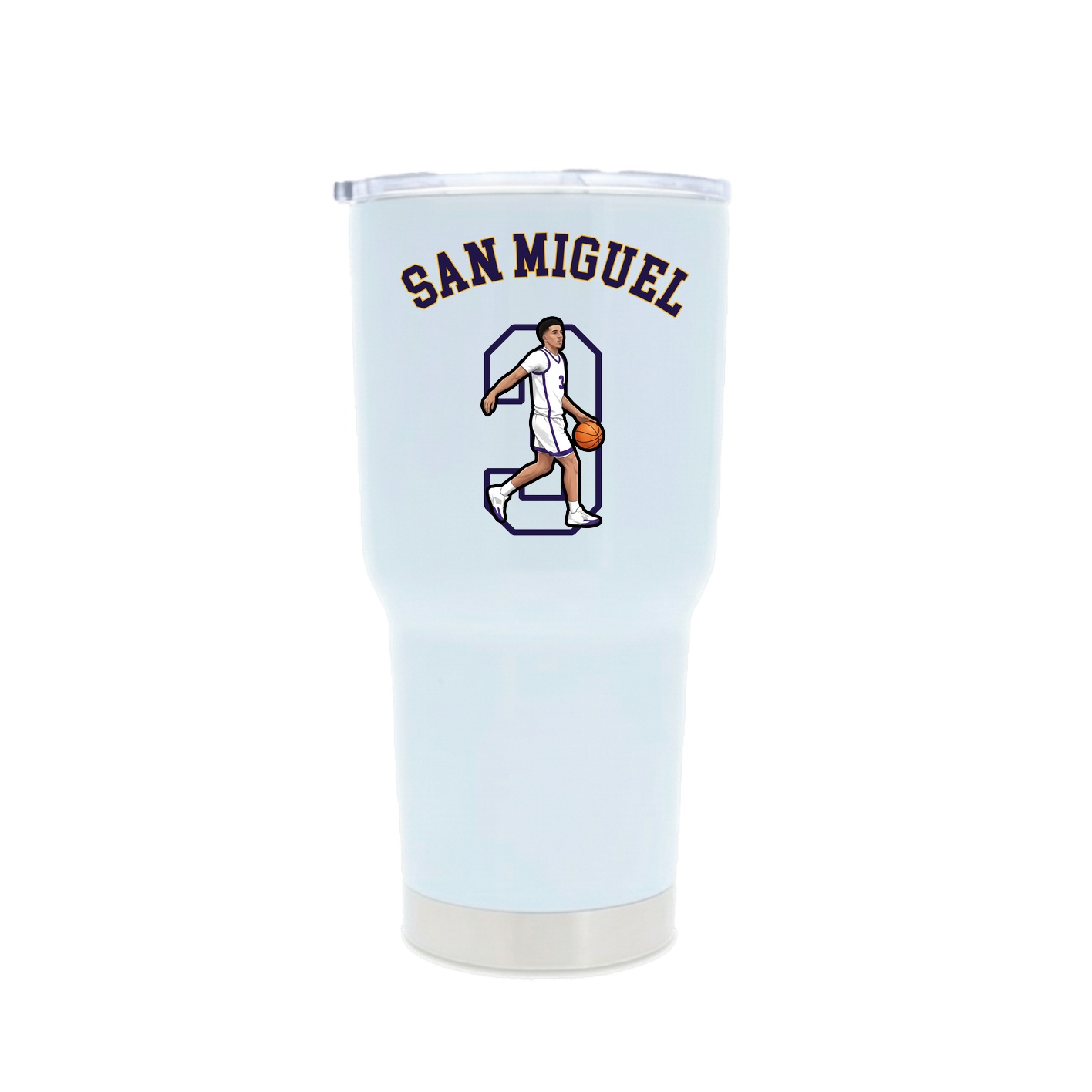30oz Stainless Steel Tumbler — Shirsey Arch in White