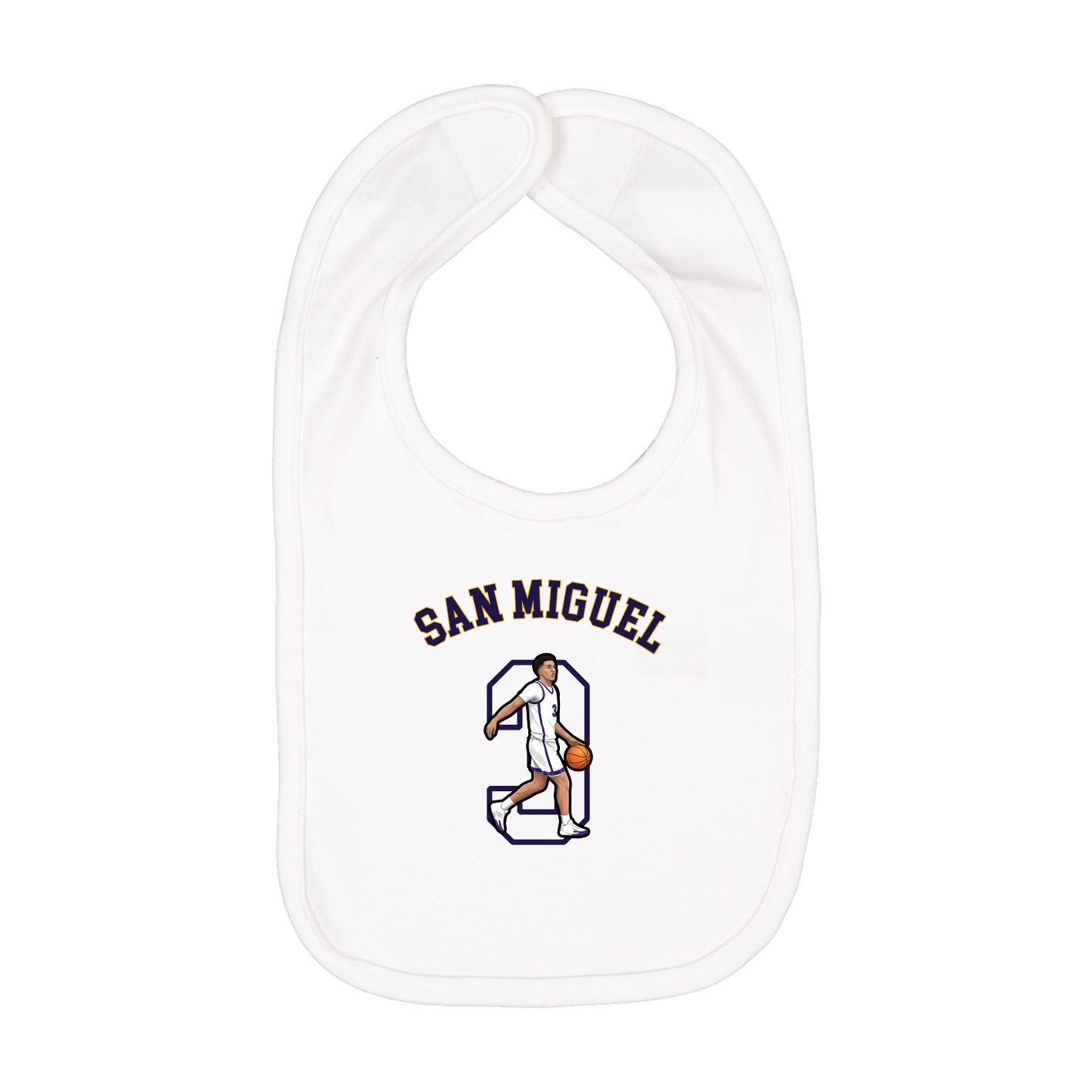 Infant Bib — Shirsey Arch in White
