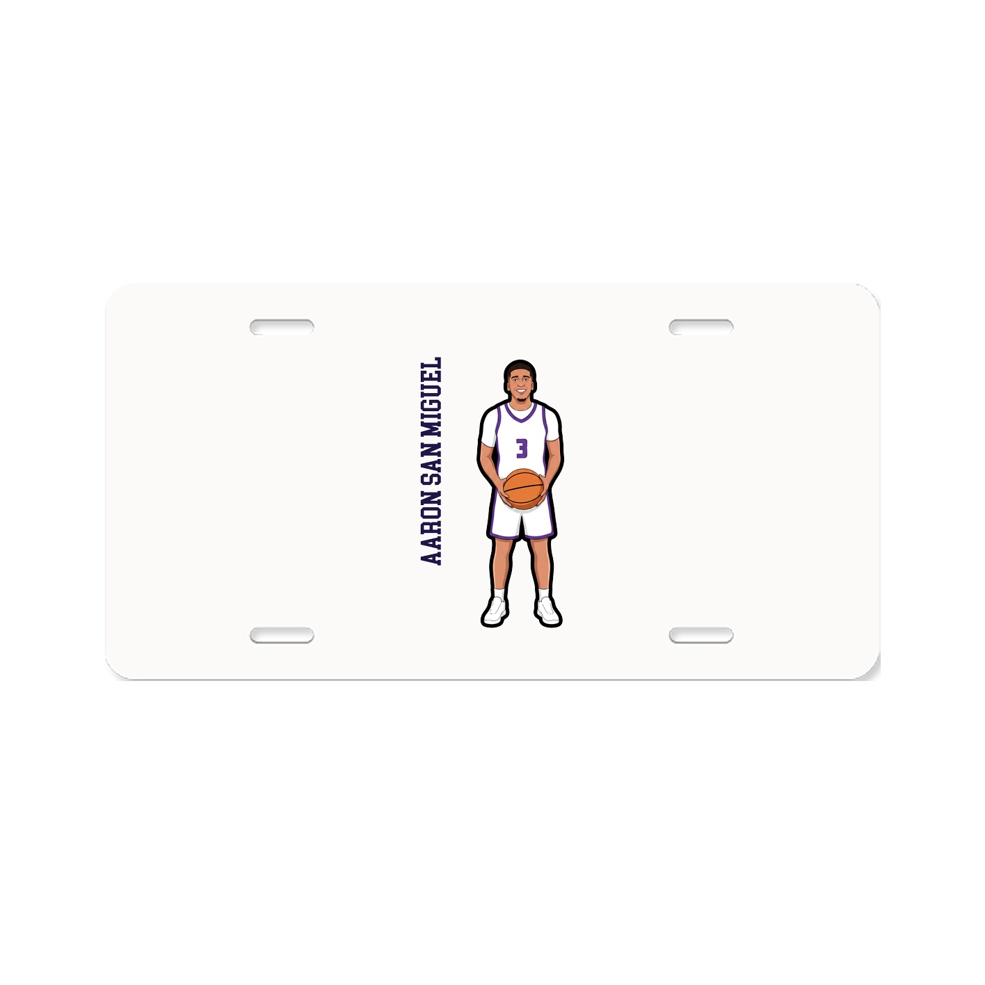 License Plate — Name Vertical in Classic