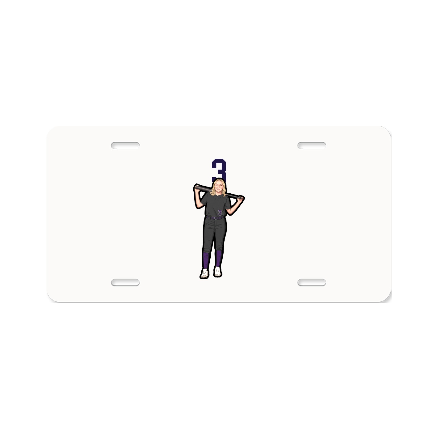 License Plate — Number Top in Classic