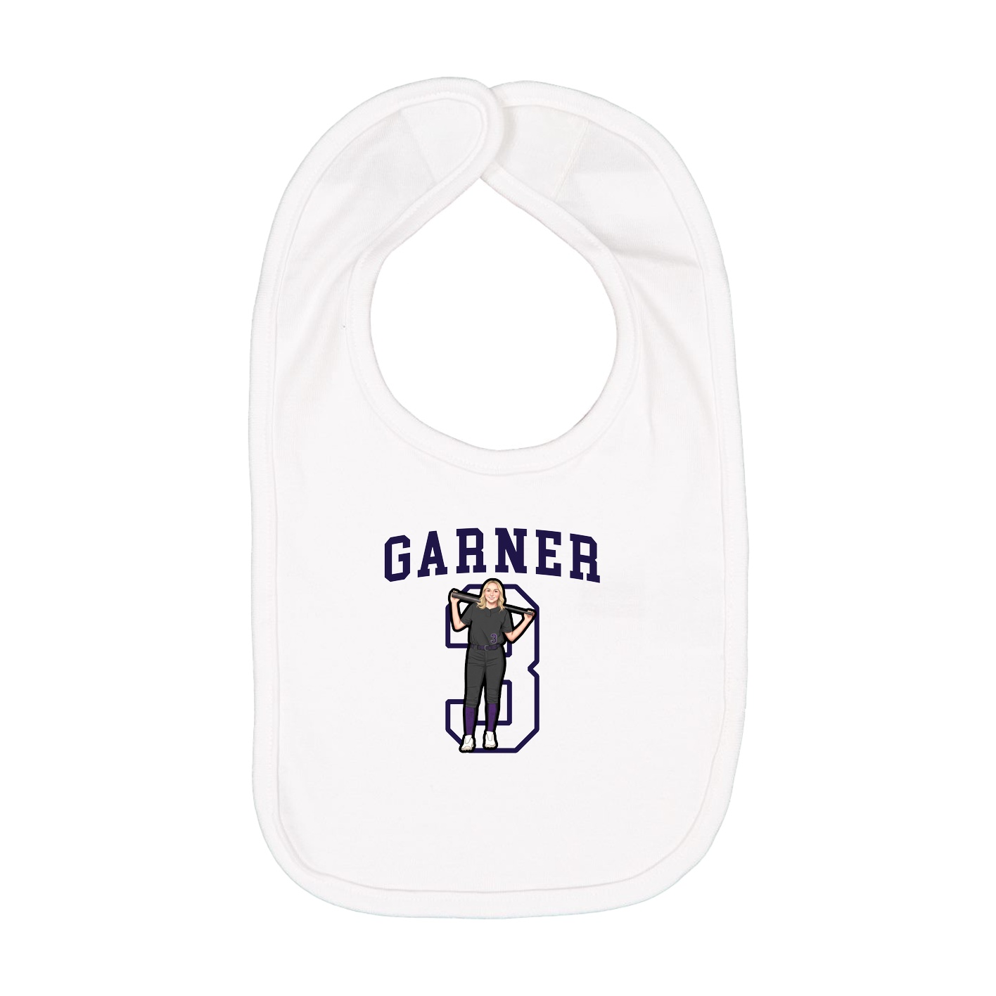 Infant Bib — Shirsey in White