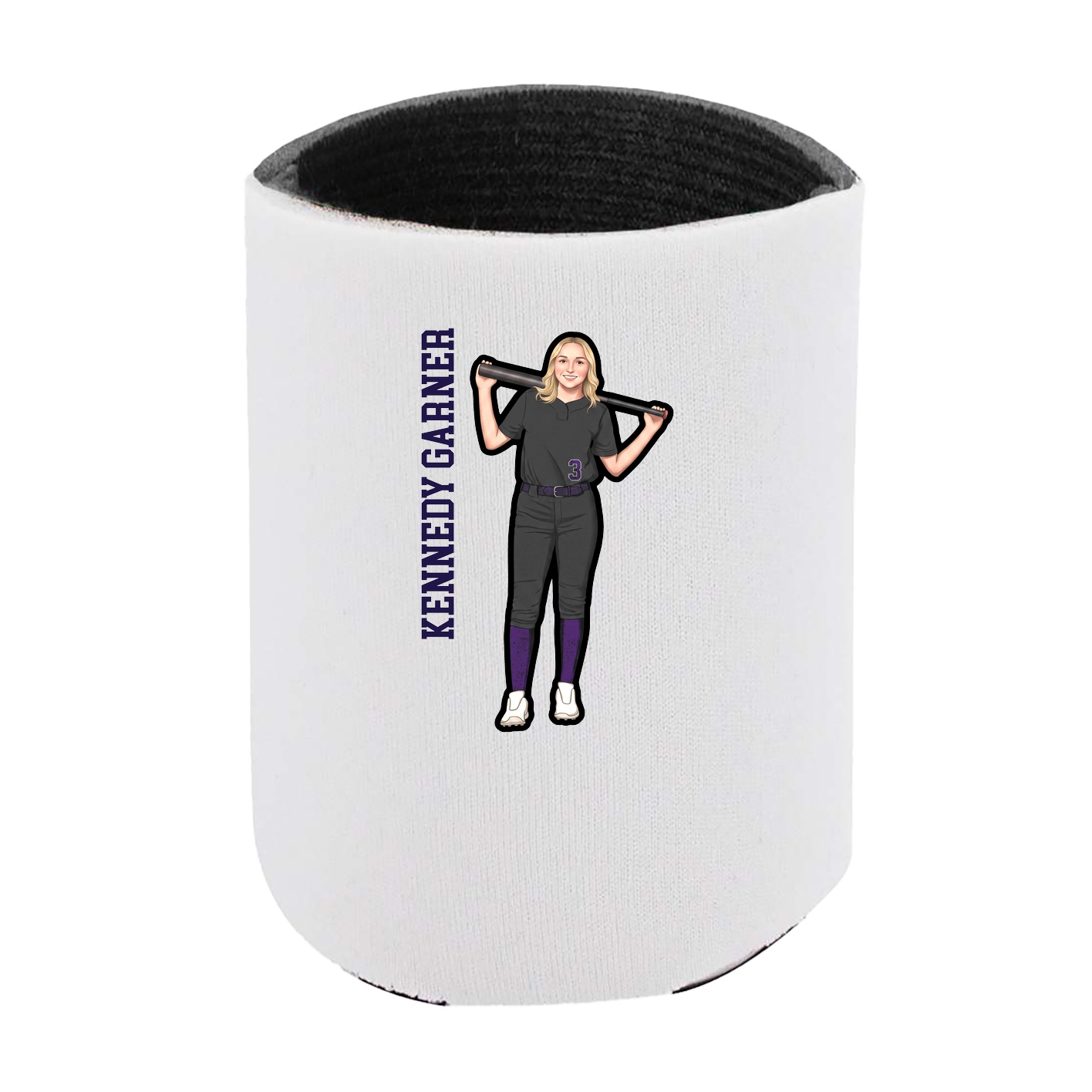 Can Holder — Name Vertical in White