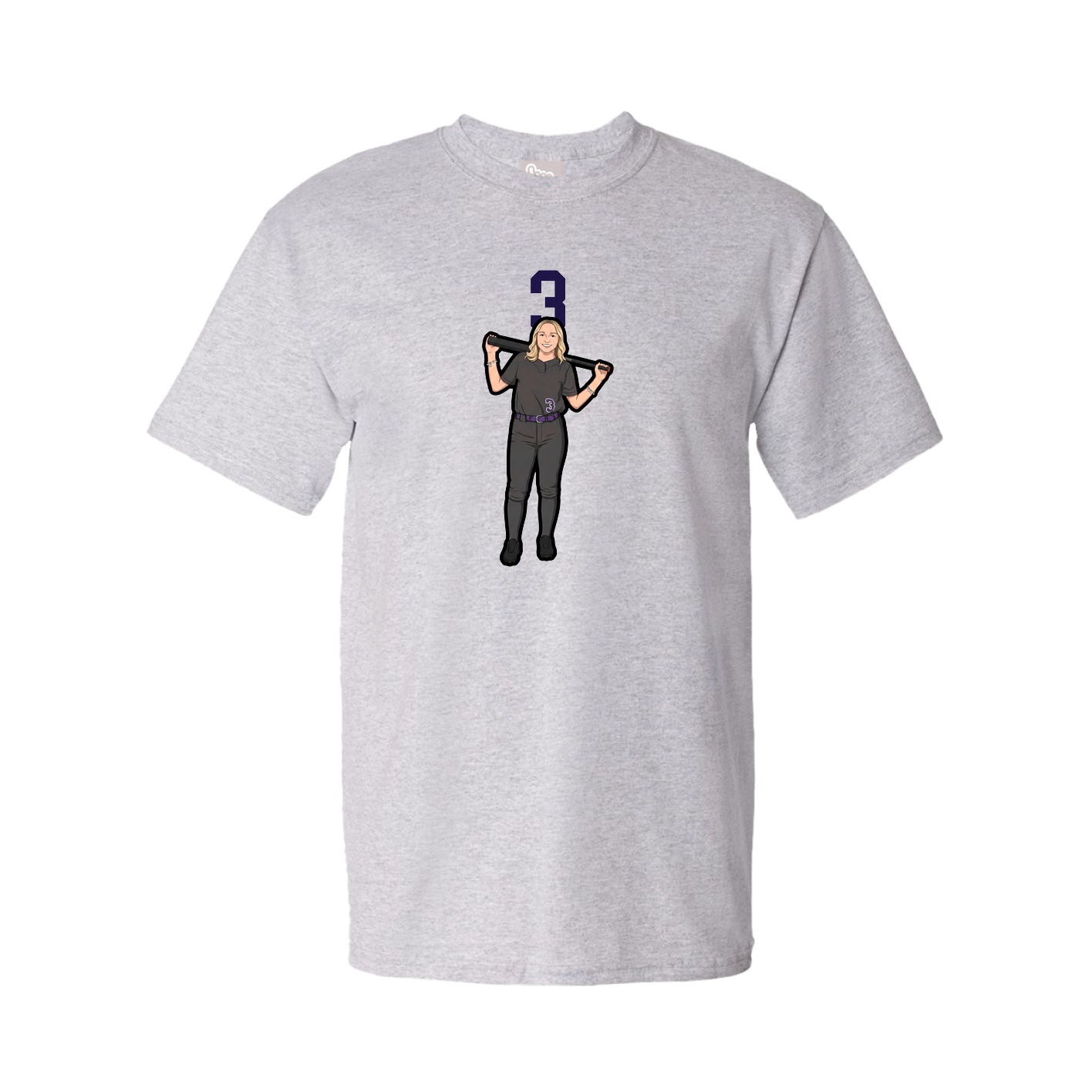 Tee — Number Top in Grey
