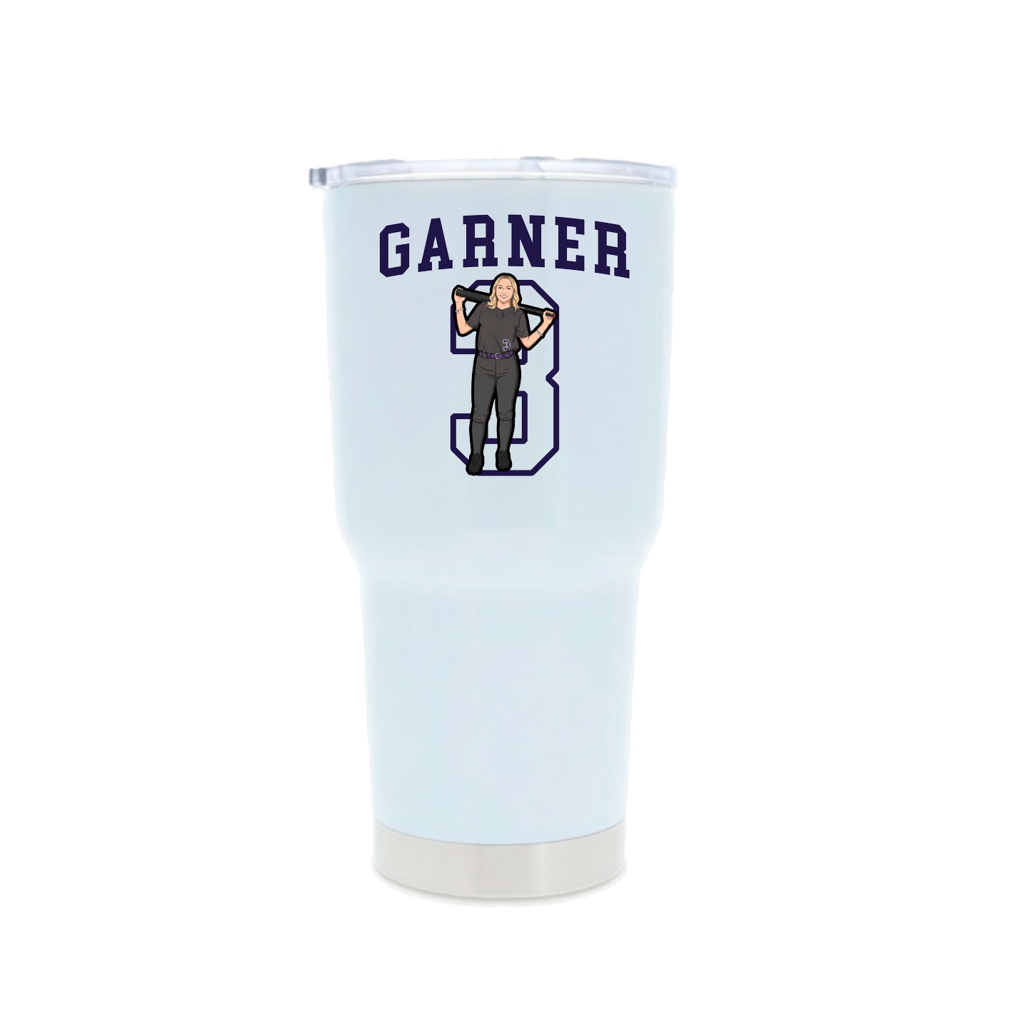 30oz Stainless Steel Tumbler — Shirsey in White