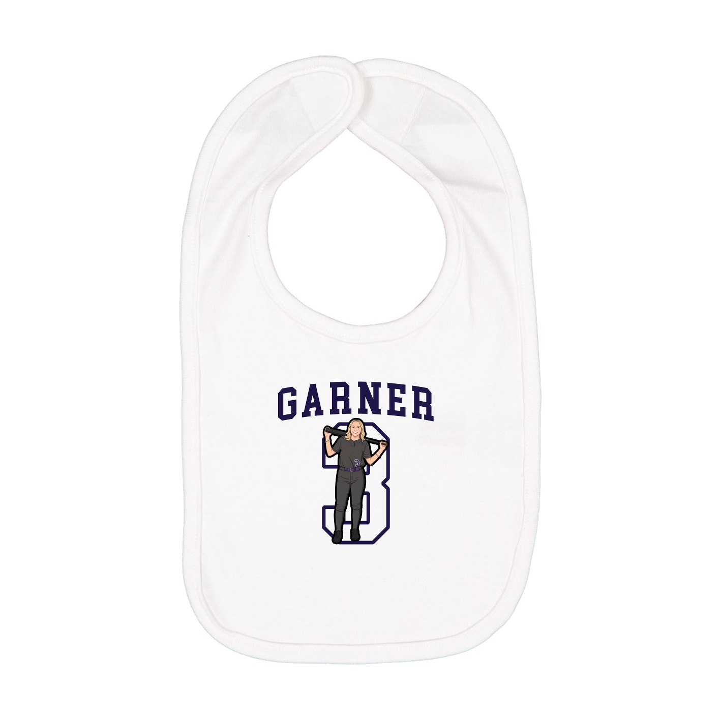 Infant Bib — Shirsey in White