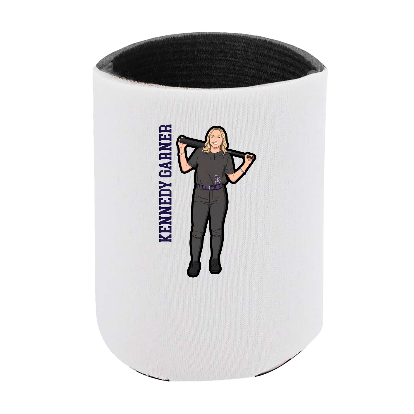 Can Holder — Name Vertical in White
