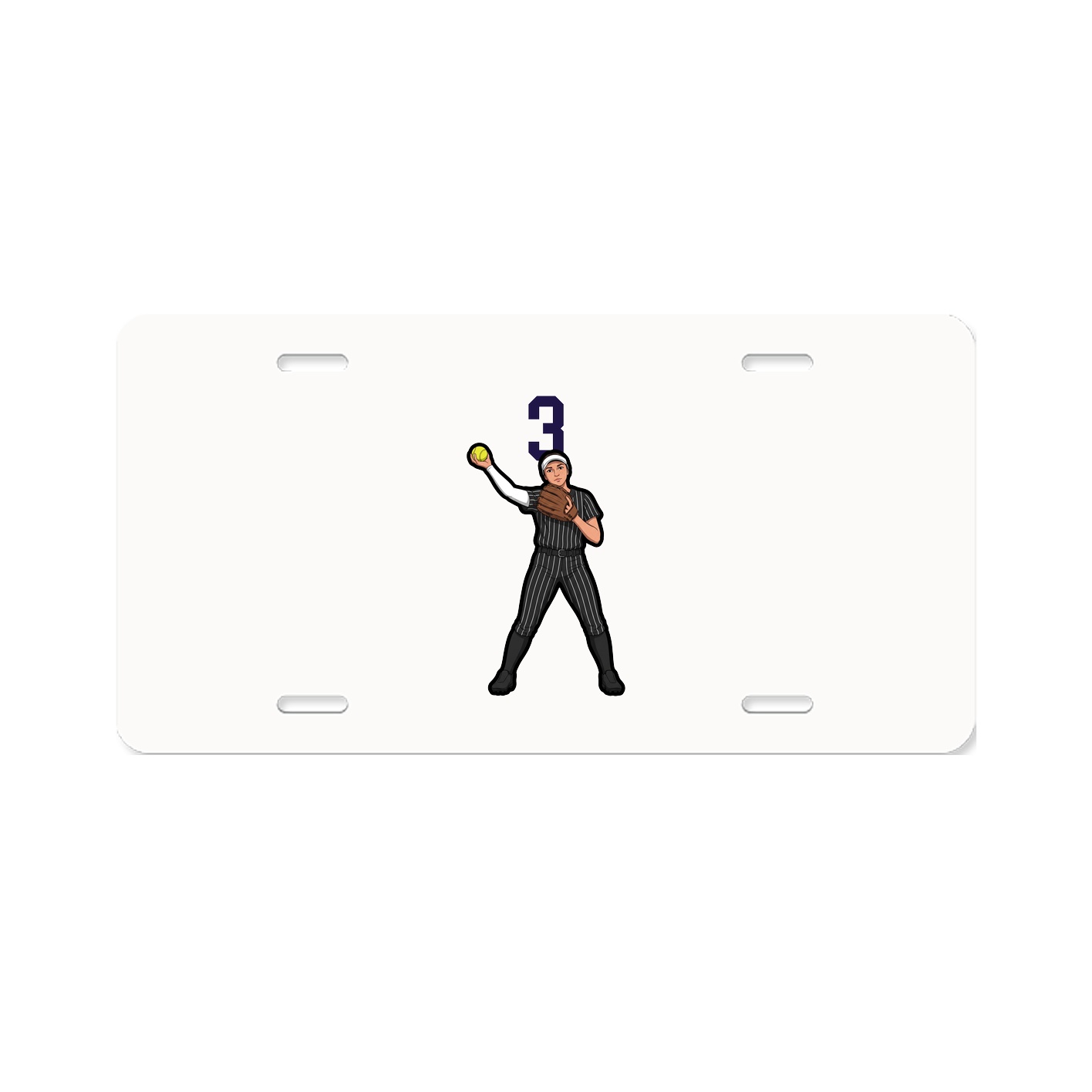 License Plate — Number Top in Classic