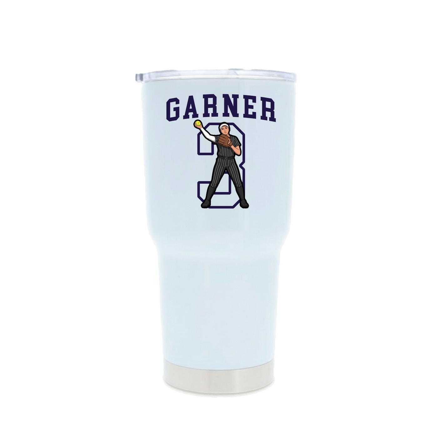 30oz Stainless Steel Tumbler — Shirsey in White
