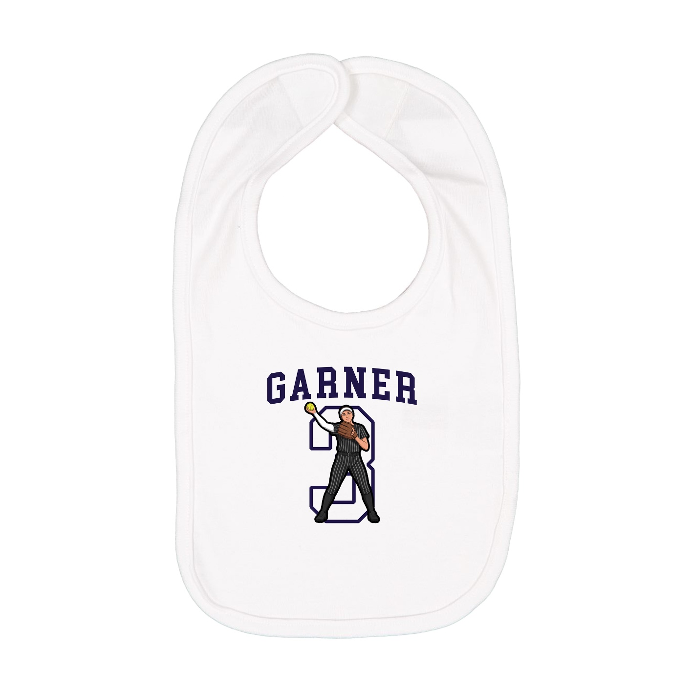Infant Bib — Shirsey in White