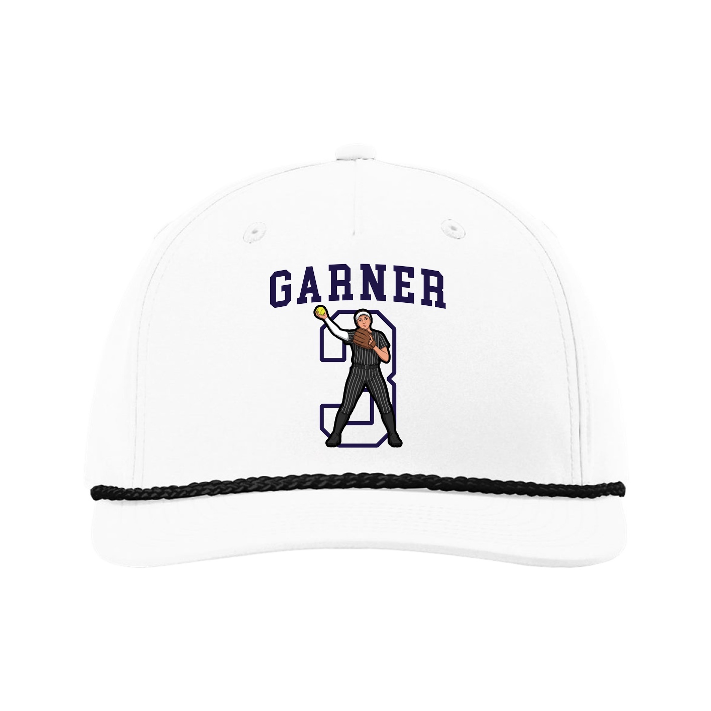 Five-Panel Classic Rope Cap — Shirsey in White