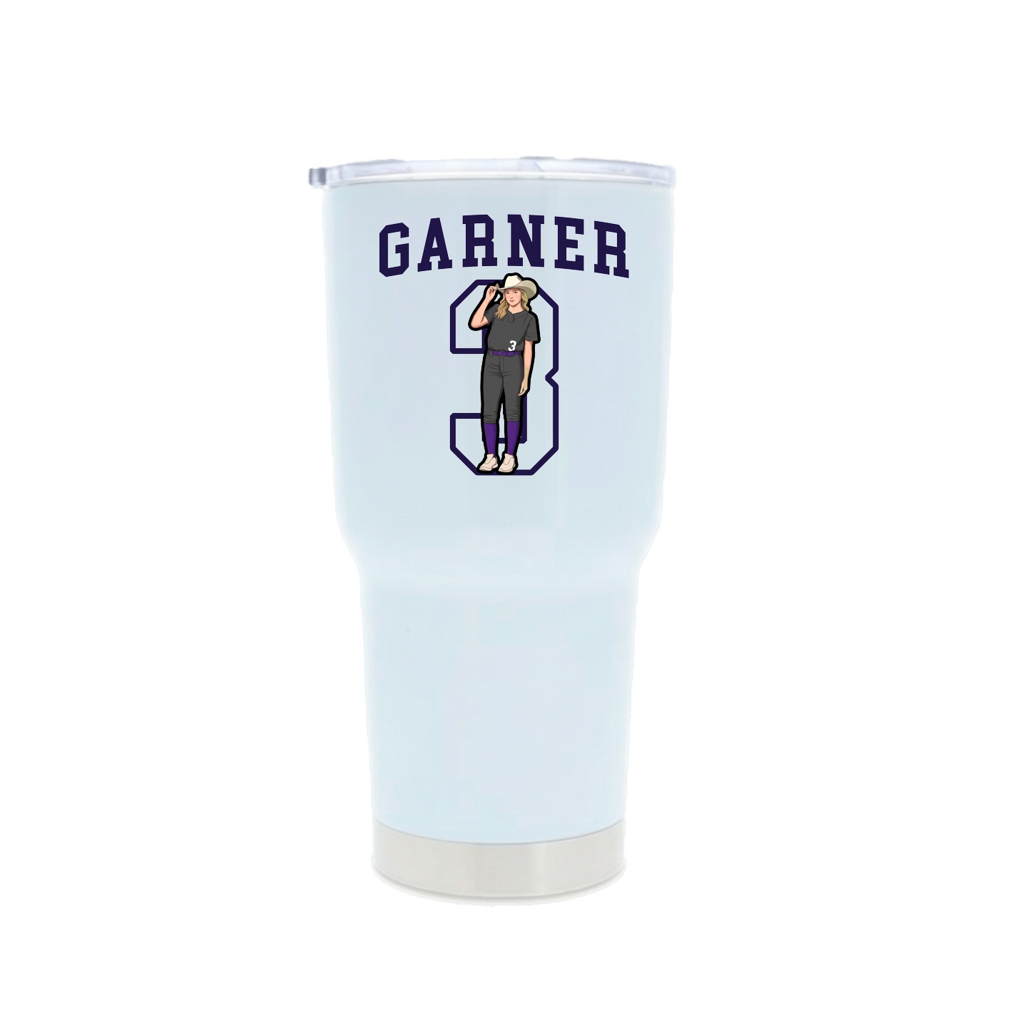 30oz Stainless Steel Tumbler — Shirsey in White