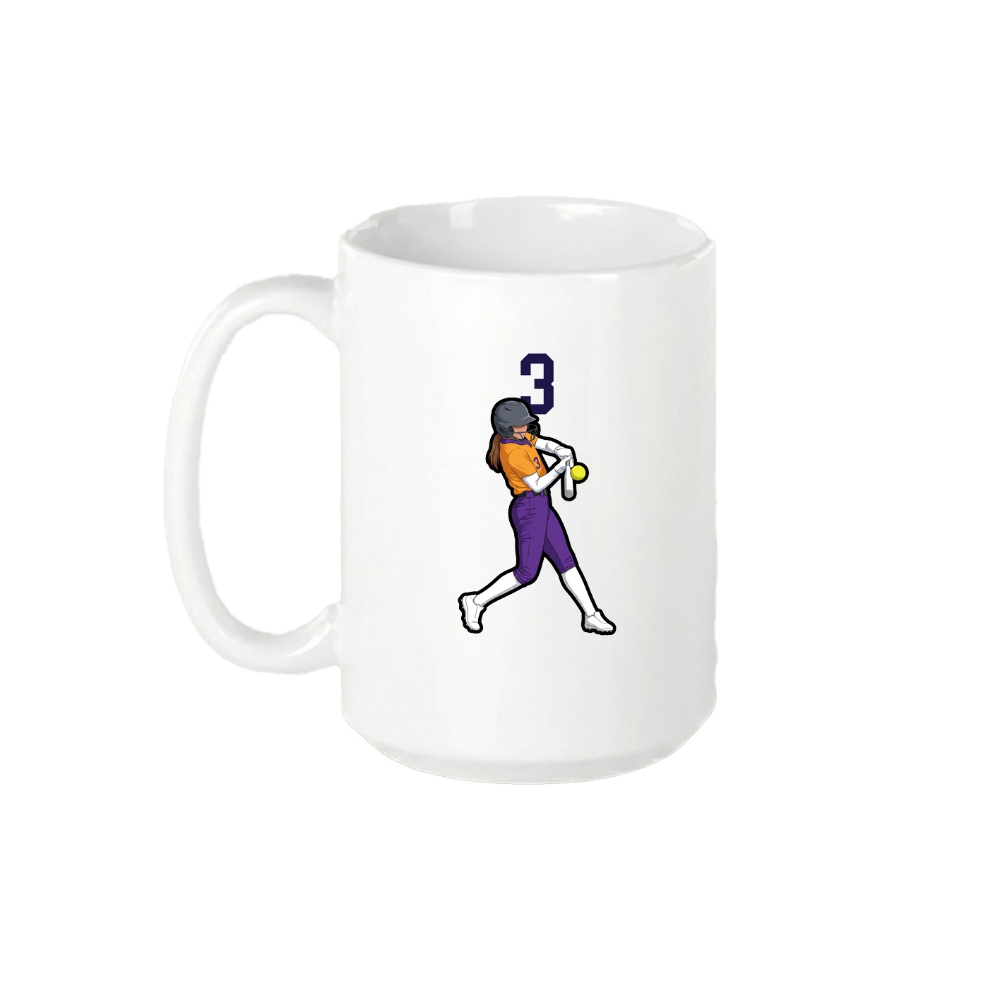 15oz Coffee Mug — Number Top in White