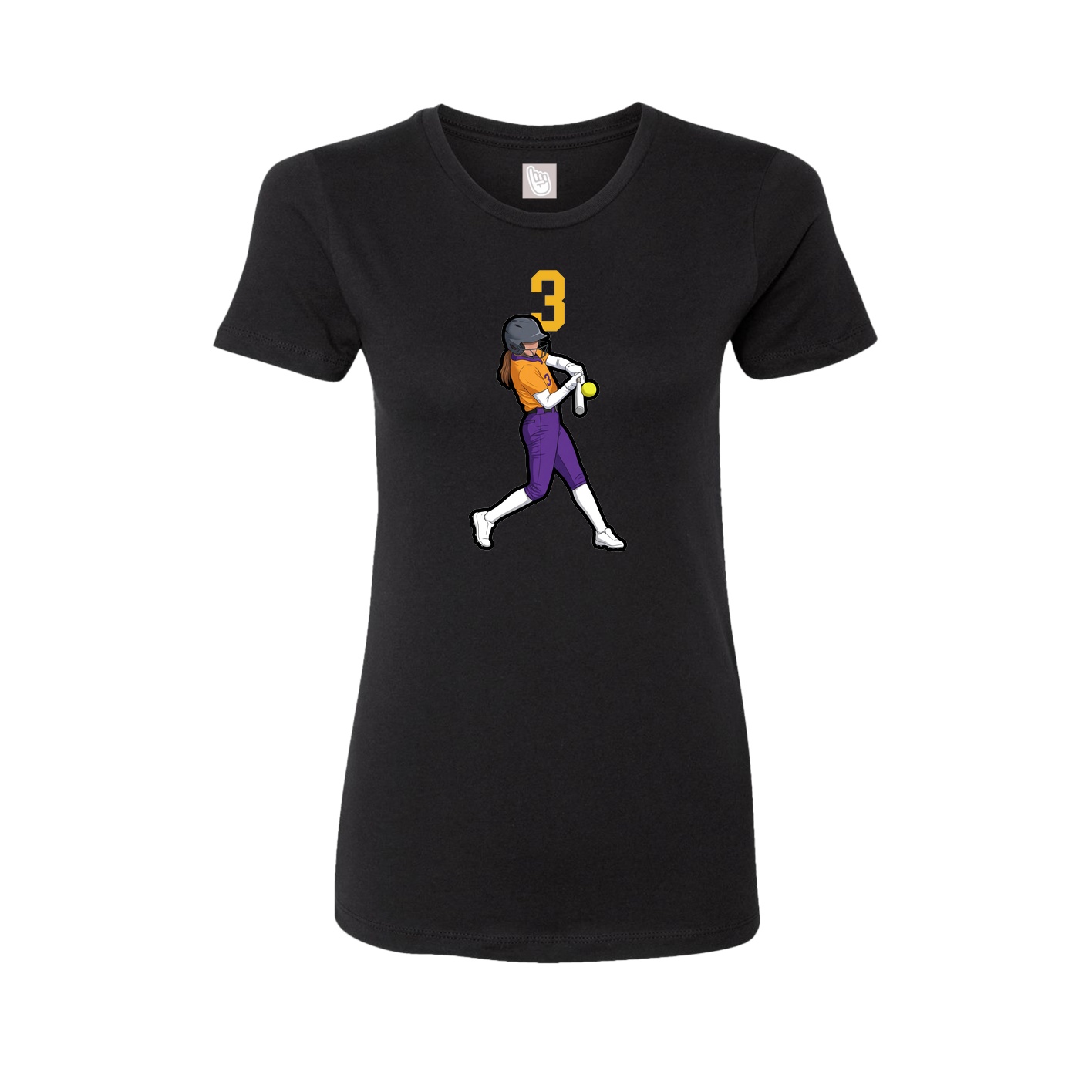 Womens Tee — Number Top in Black