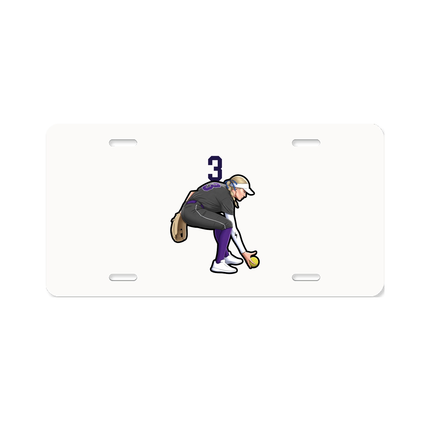 License Plate — Number Top in Classic