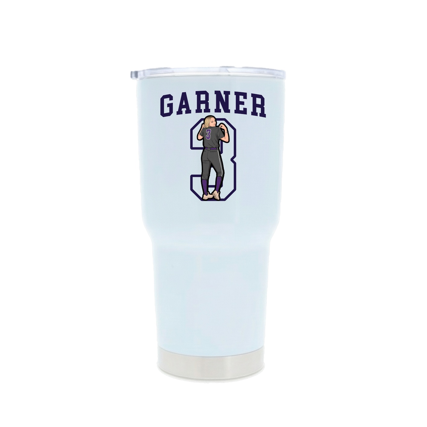 30oz Stainless Steel Tumbler — Shirsey in White
