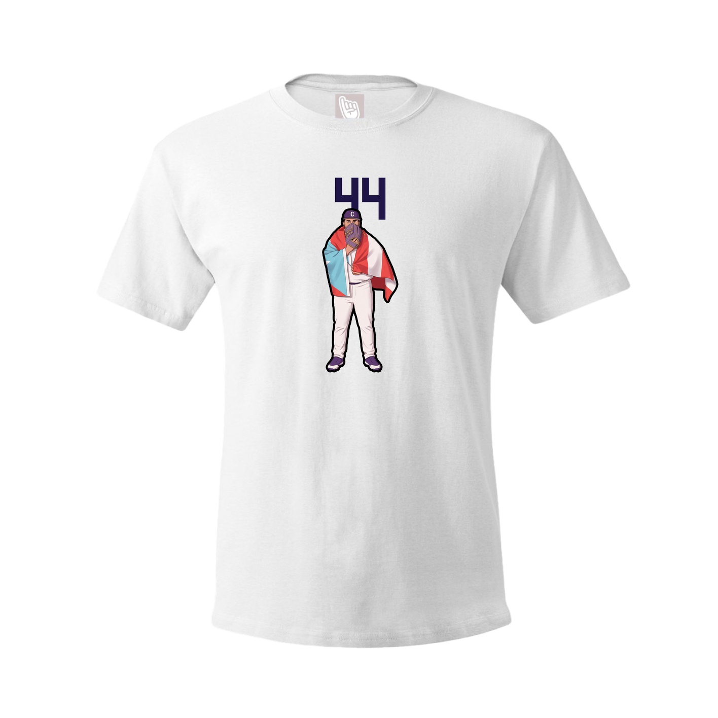 Youth Tee — Number Top in White