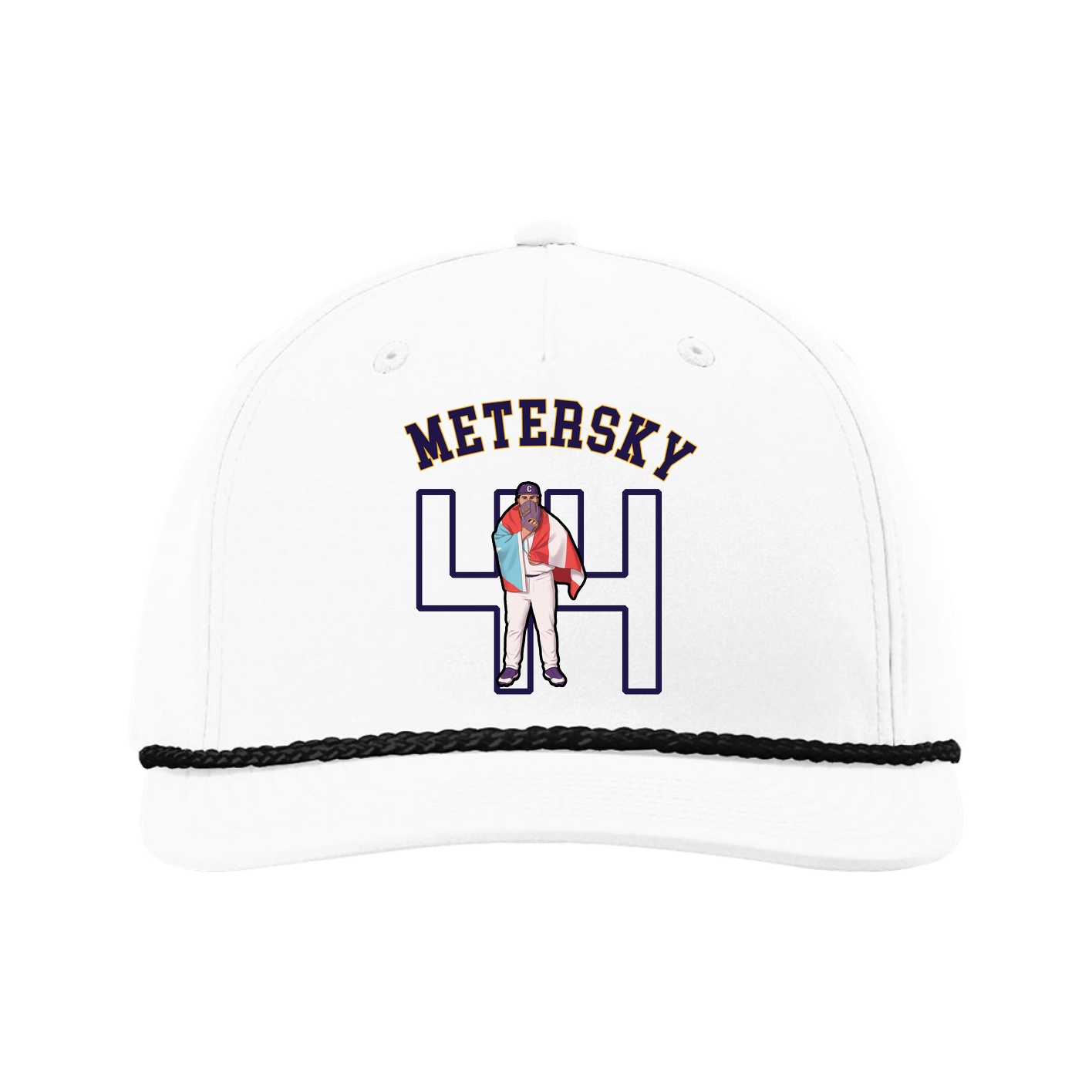 Five-Panel Classic Rope Cap — Shirsey Arch in White