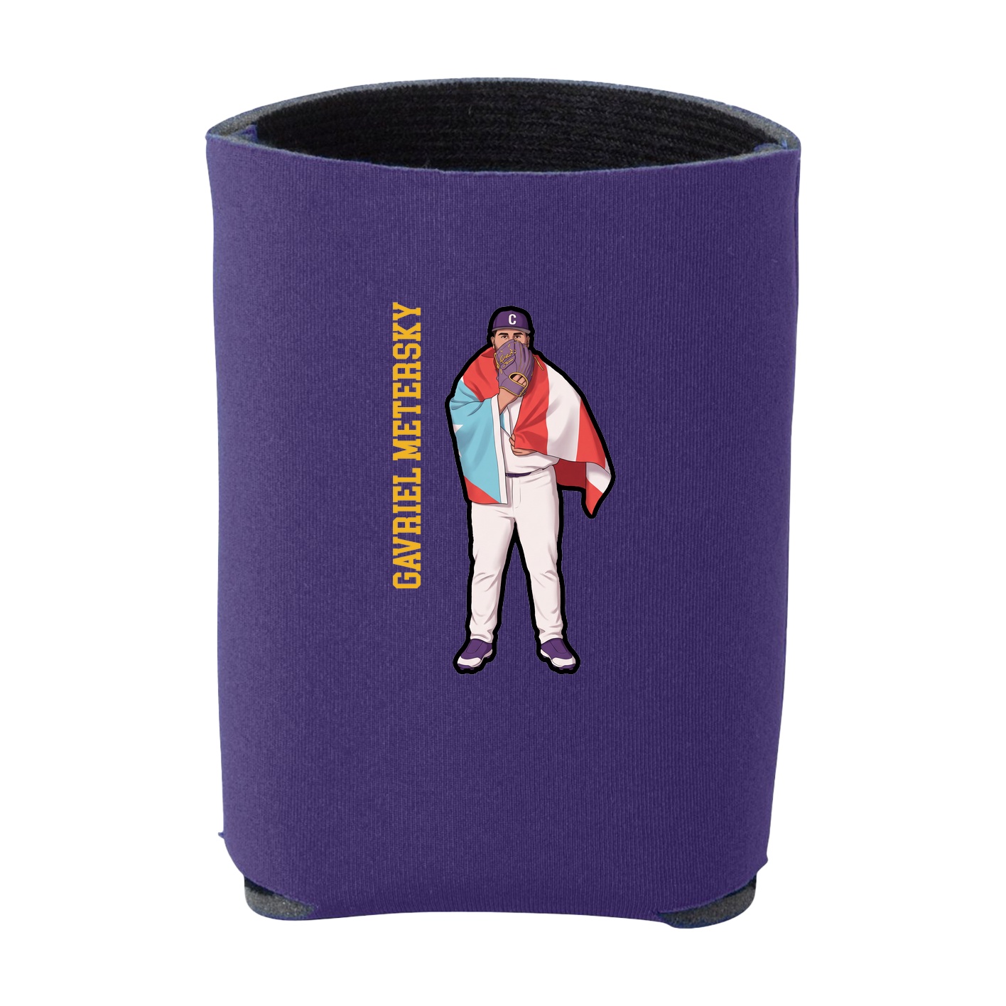 Can Holder — Name Vertical in Purple