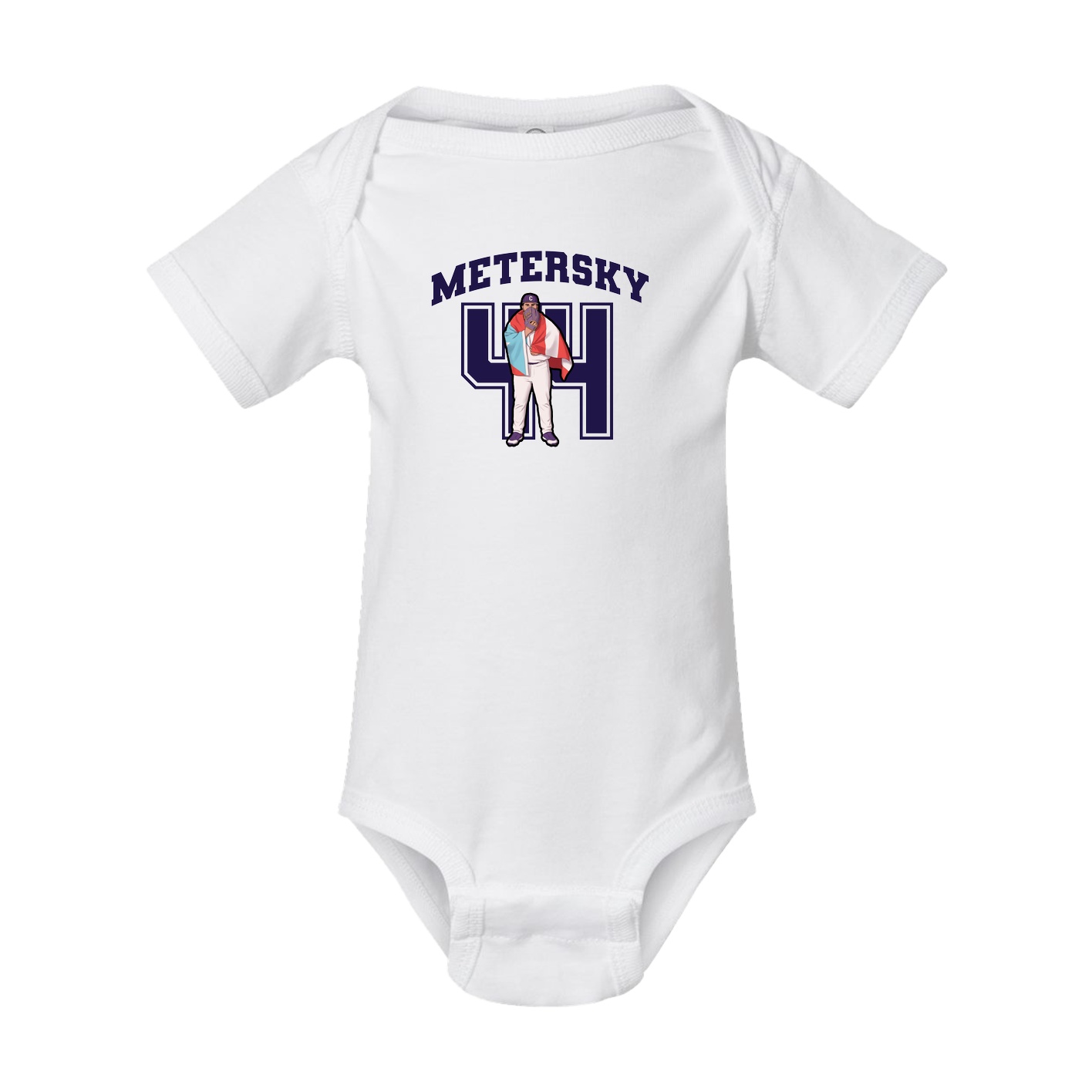 Baby Onesie — Number in White