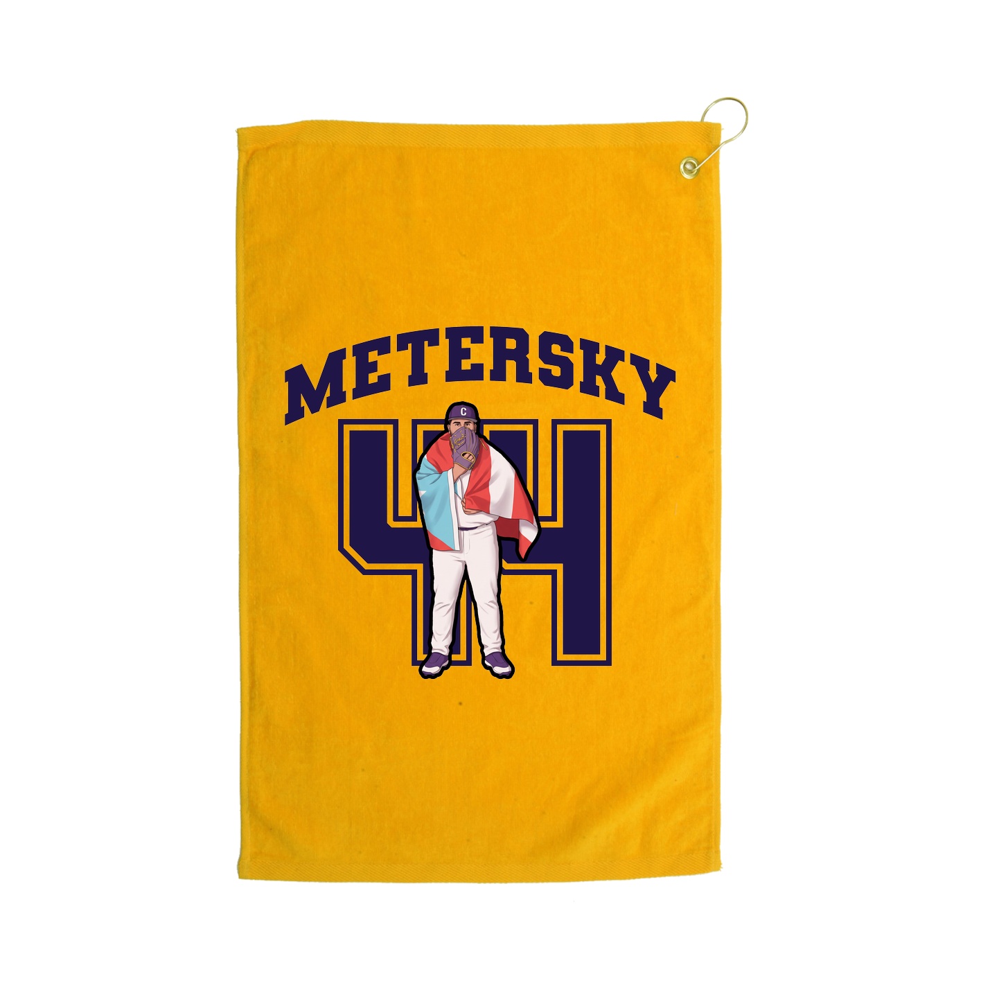 Golf Towel — Number in Gold