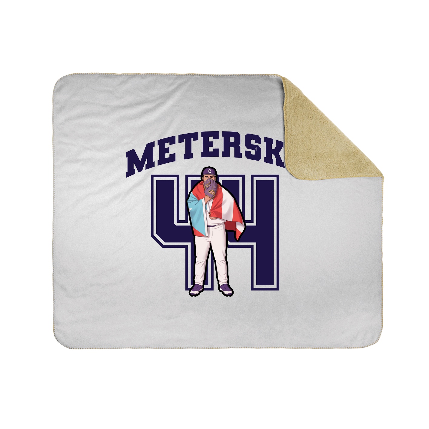 Throw Blanket — Number in White
