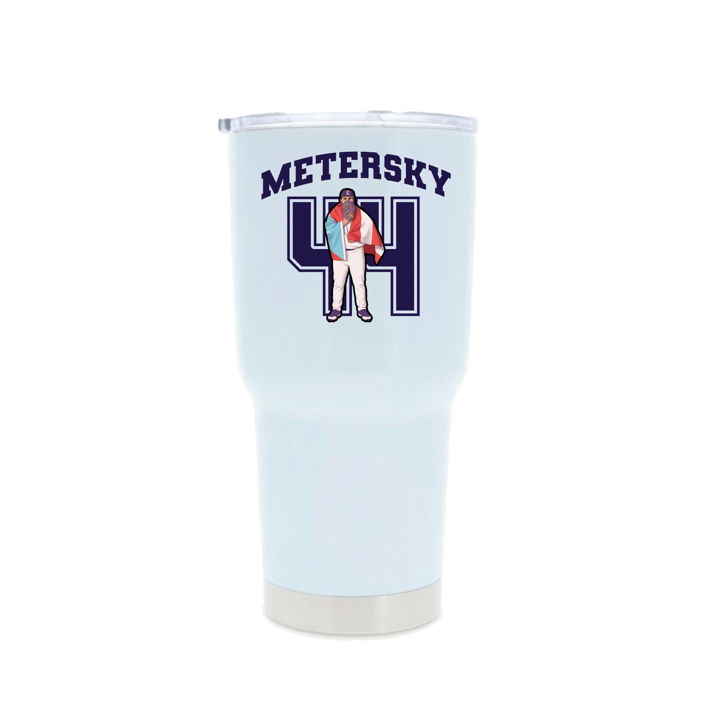 30oz Stainless Steel Tumbler — Number in White