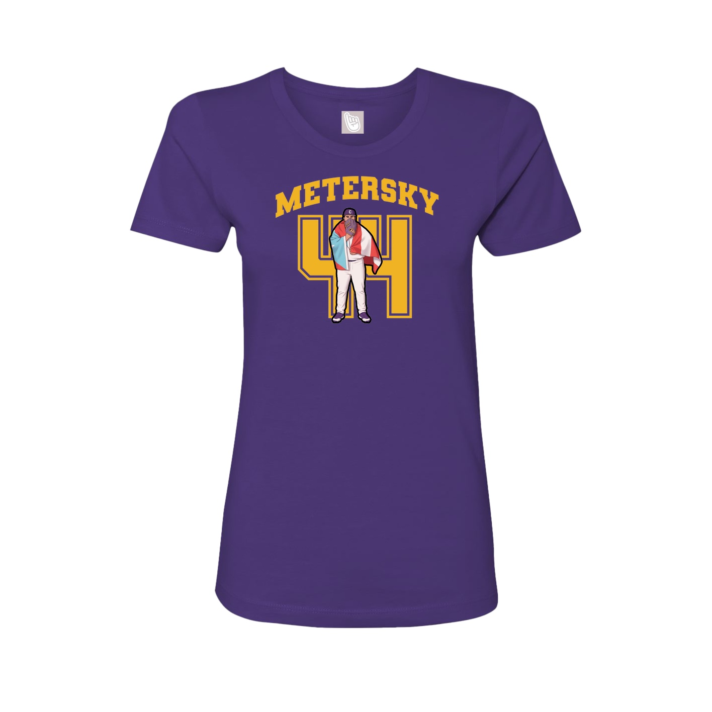 Fitted Women's Tee — Number in Purple