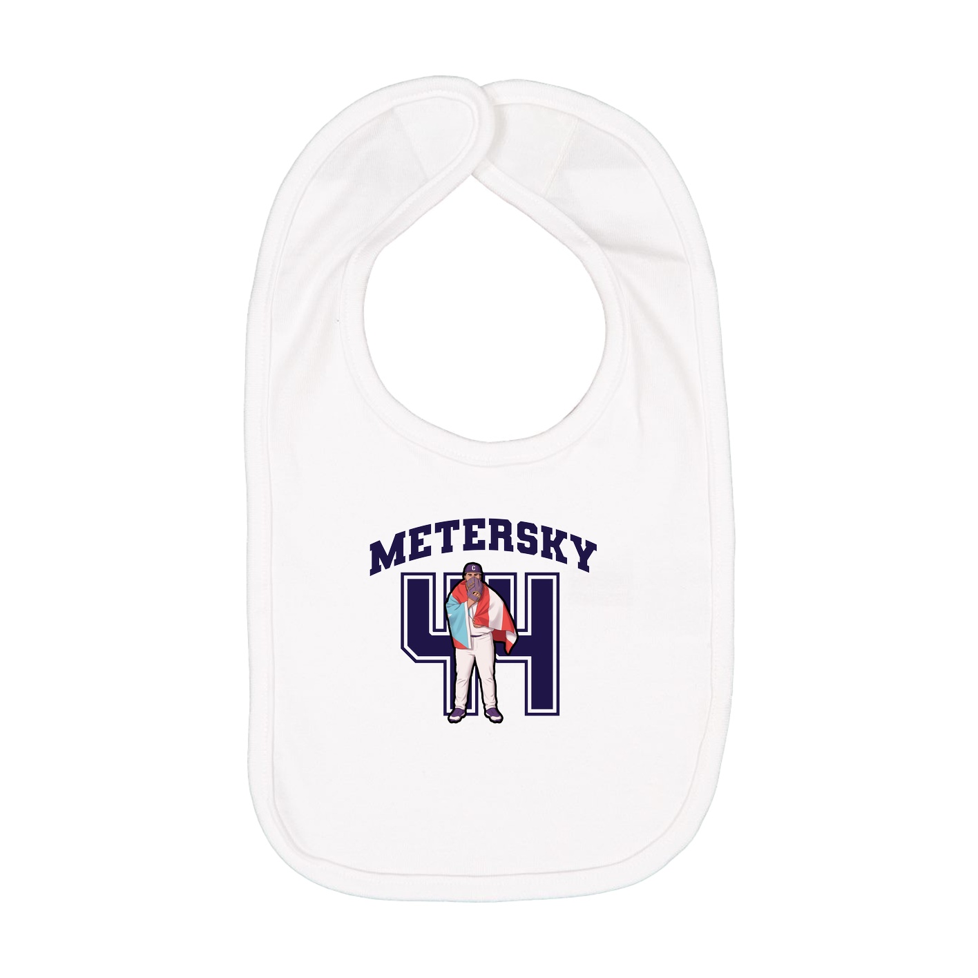 Infant Bib — Number in White