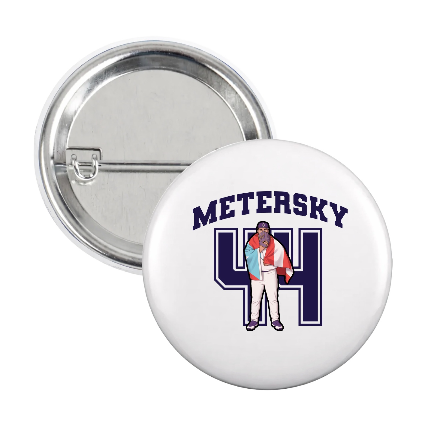 Game Day Button — Number in White
