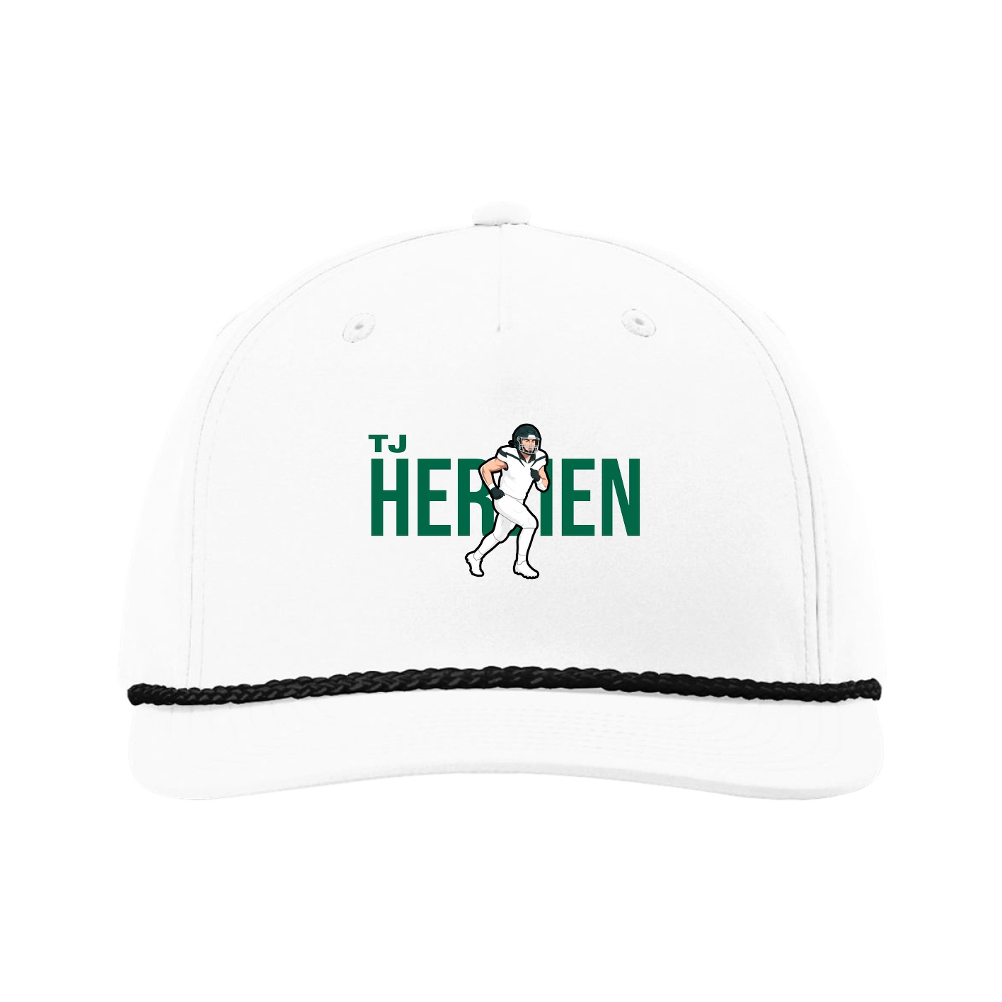 Five-Panel Classic Rope Cap — Player Name in White