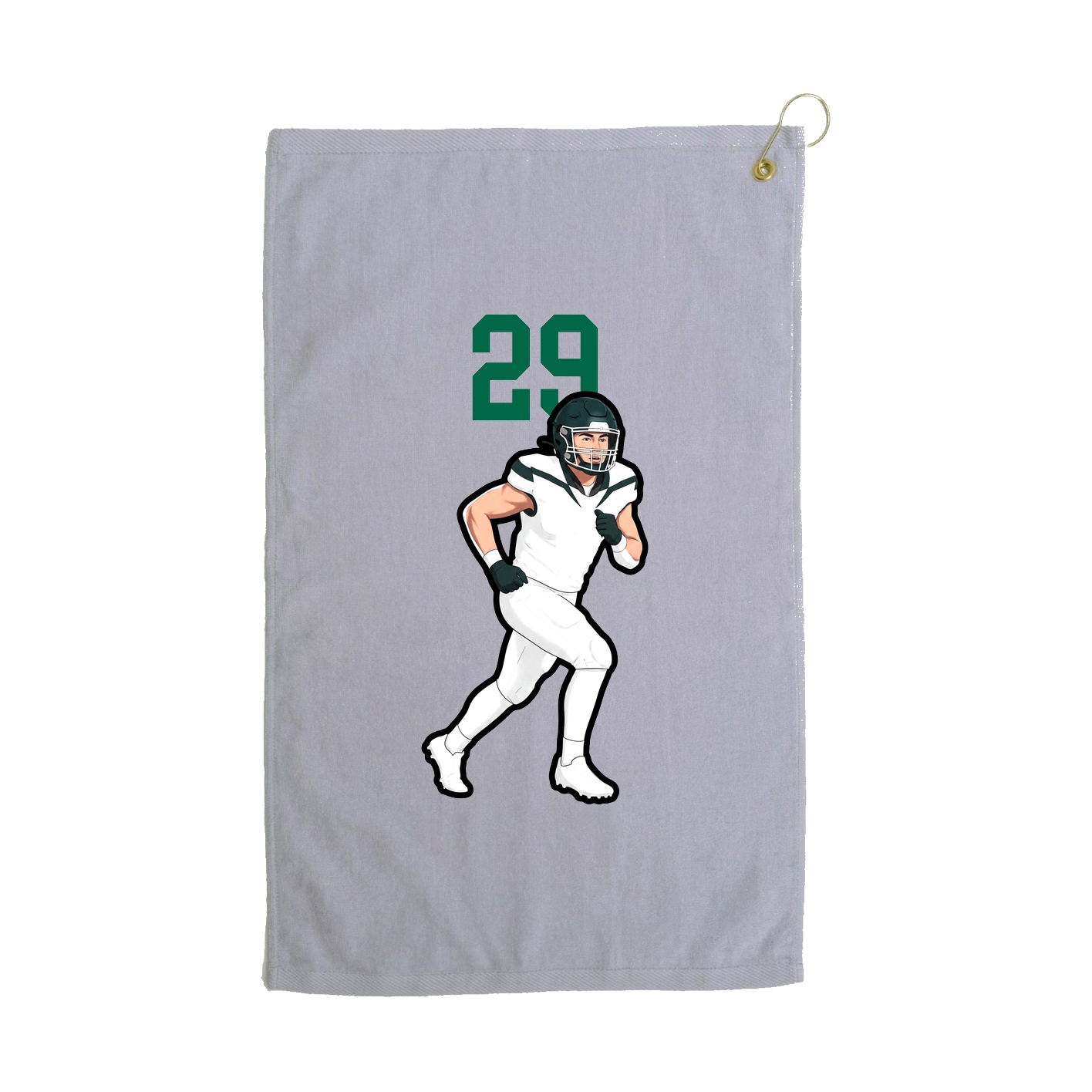 Golf Towel — Number Top in Grey