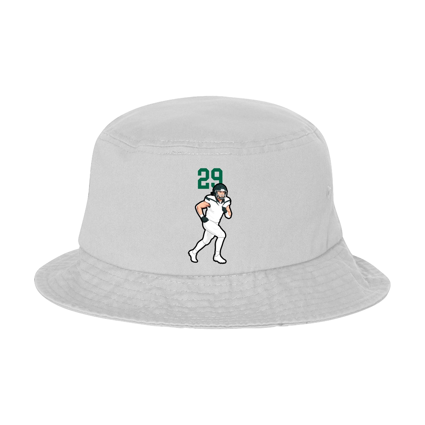 Bucket Cap — Number Top in White